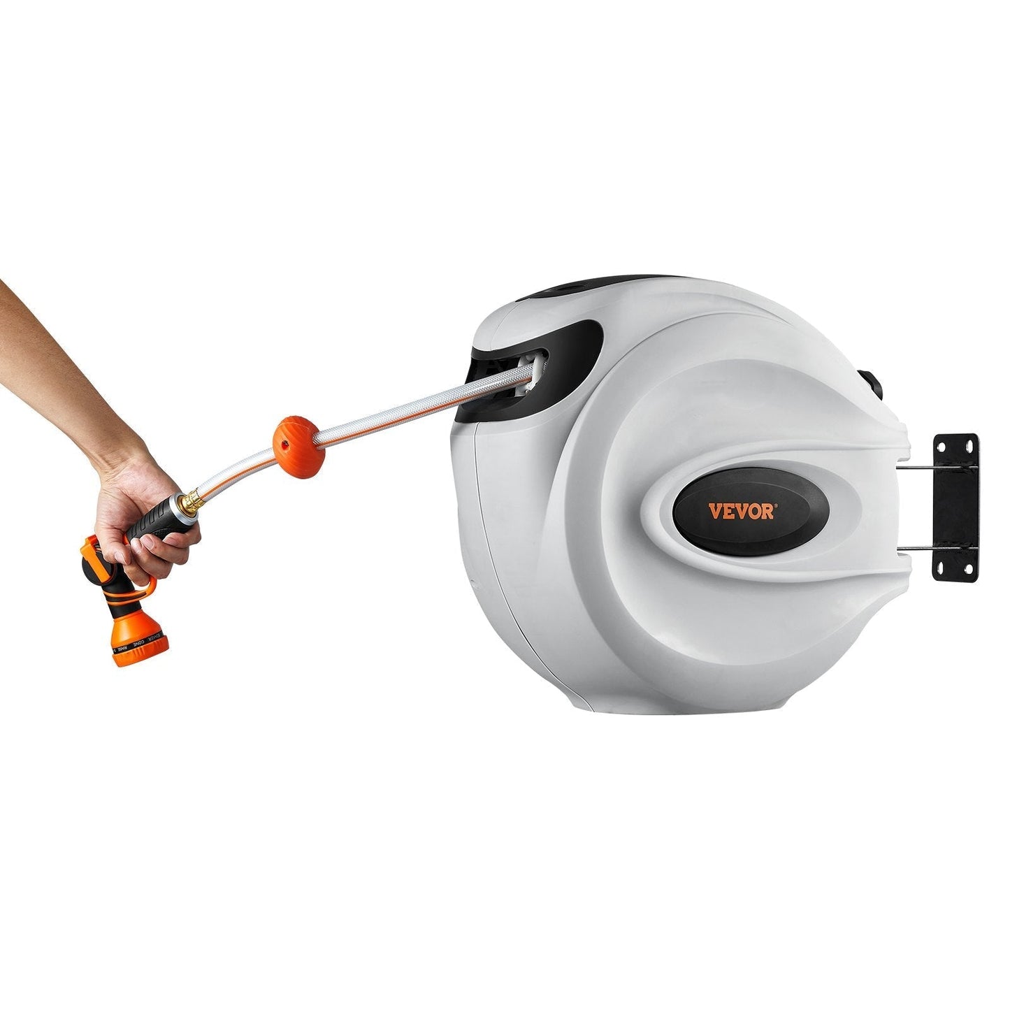 "One-Touch Garden Hose Reel – Effortless Retraction – A great helper for cleaning dust and maintaining flowers and plants